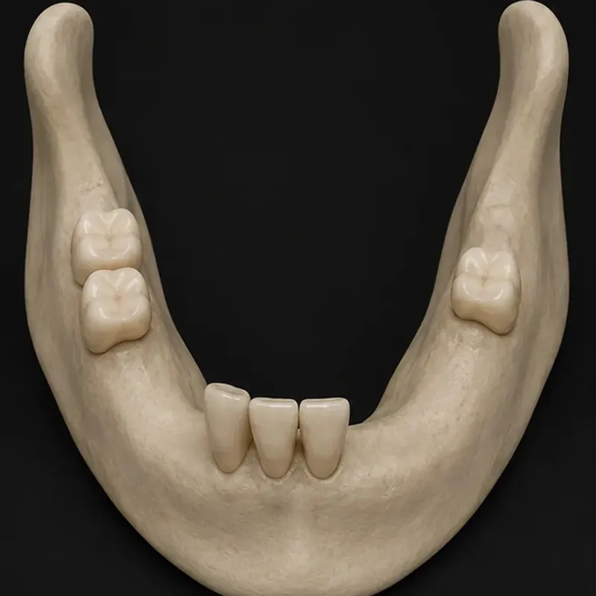 Implant-retained denture before