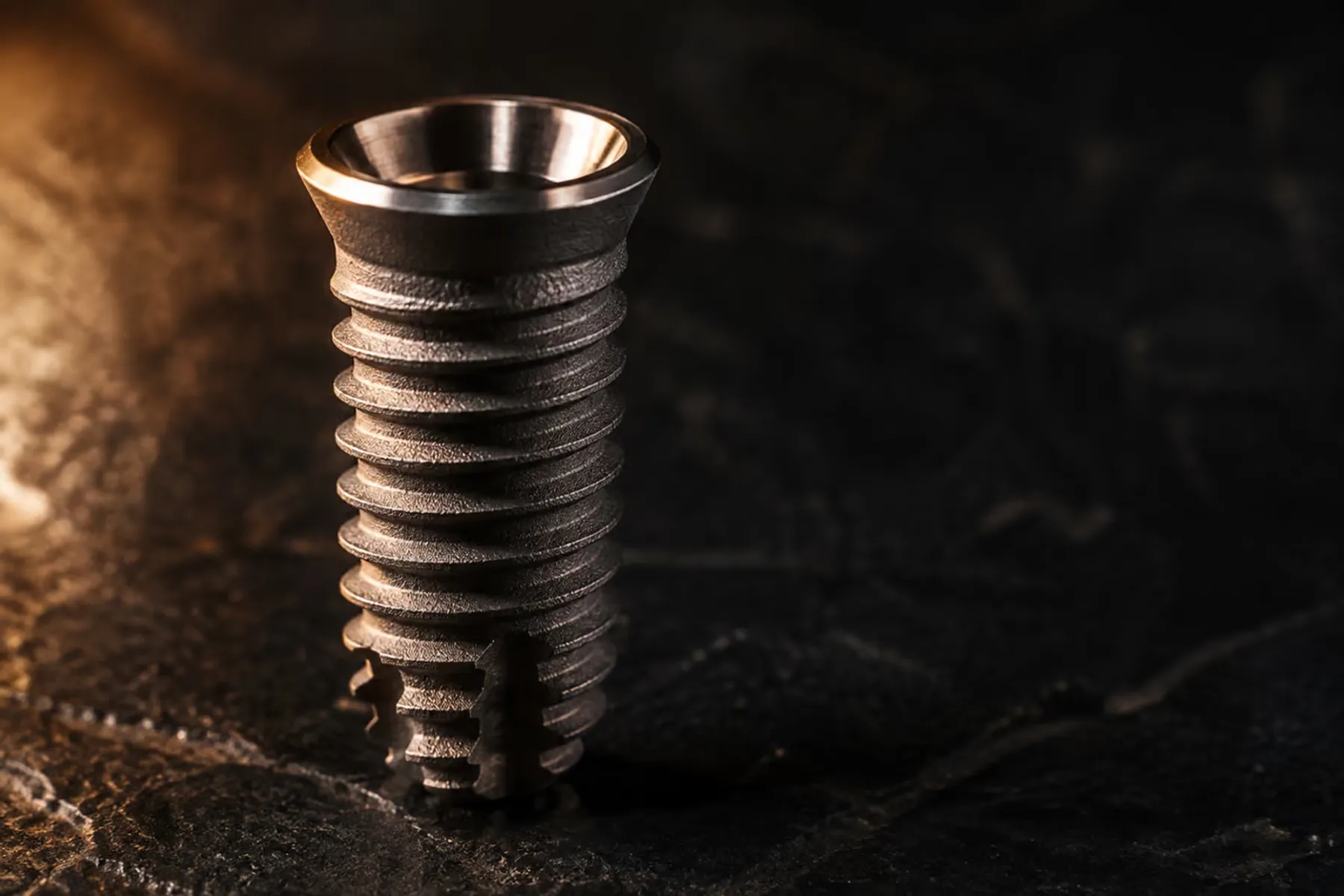 Titanium dental implant