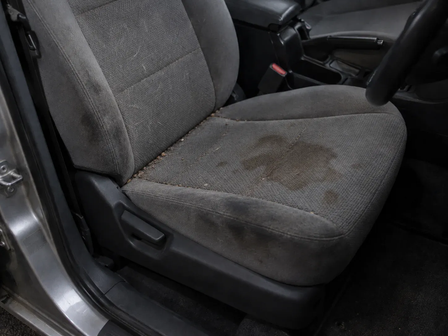 Car seat before valeting