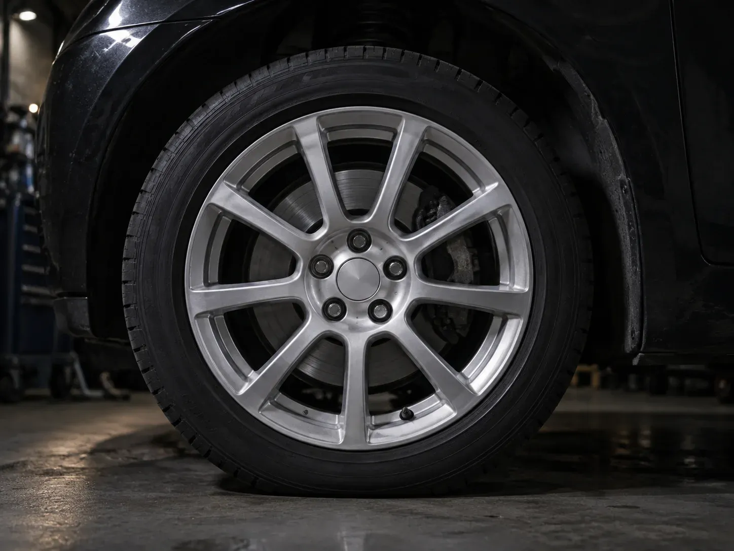Alloy wheel after cleaning
