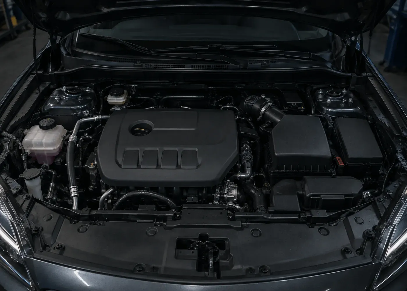 Car engine bay cleaning