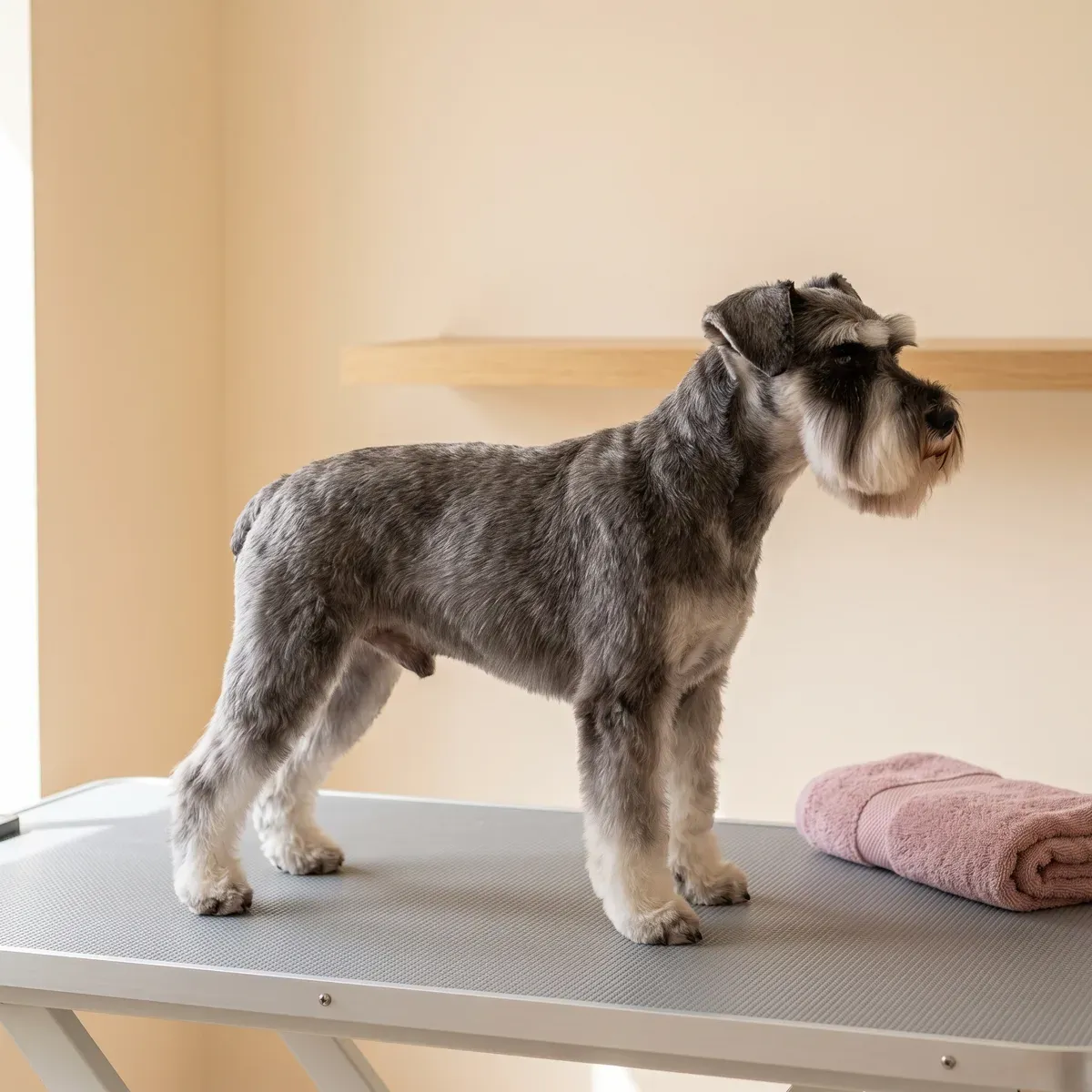 Miniature schnauzer groom