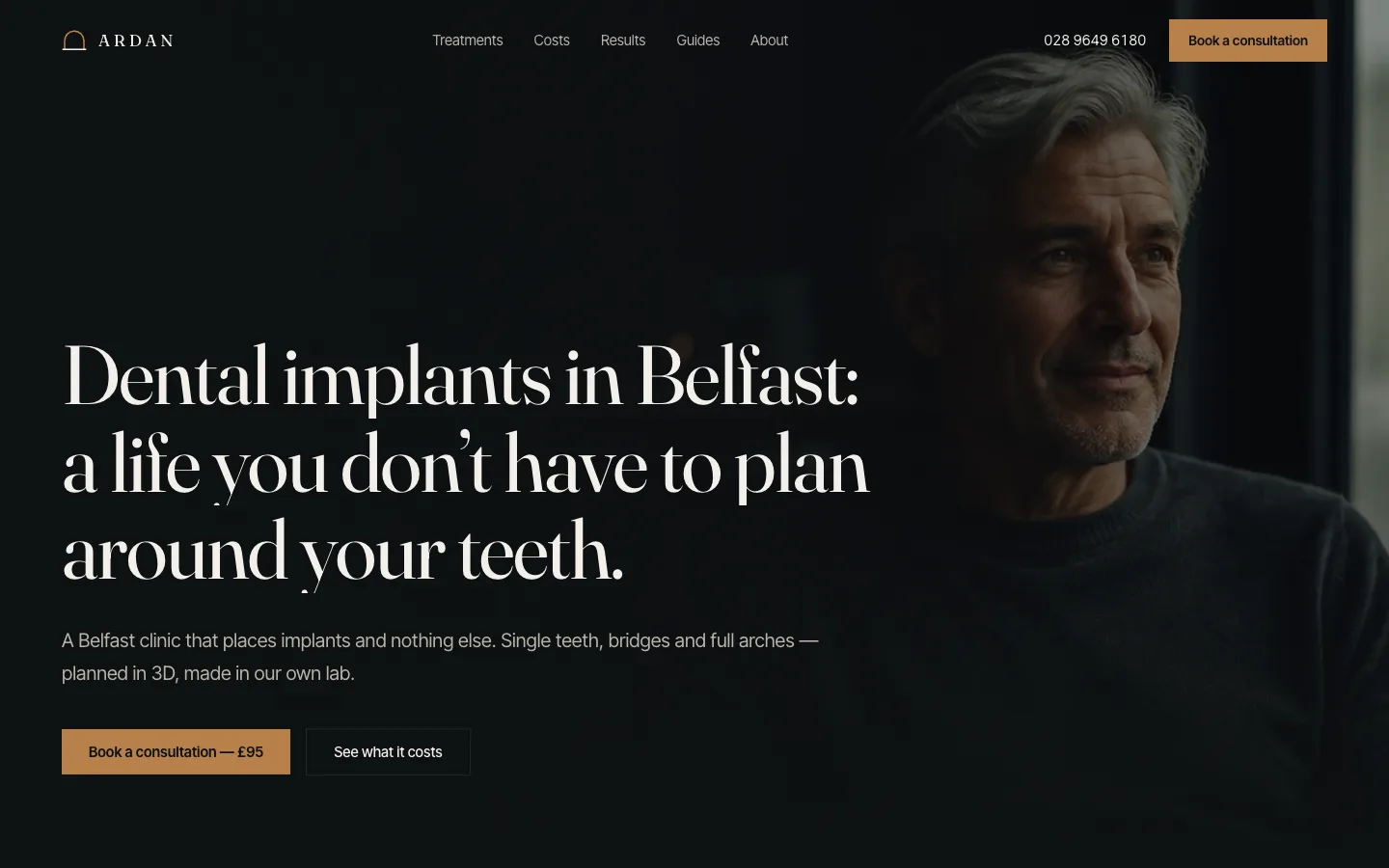 Implant clinic website design