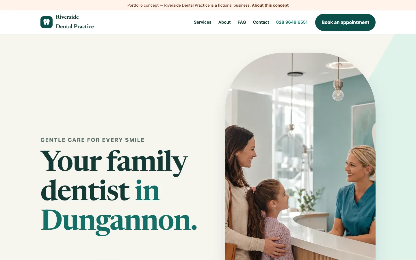 Dental practice website design